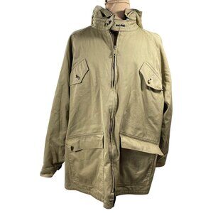 Unbranded Men's Field Jacket Reversible Flannel Hood Size READ XL Extra Large